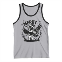 Merry F Caw F Christmas Raven Tank Top Funny Holiday Gift - Wonder Print Shop