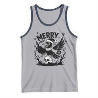 Merry F Caw F Christmas Raven Tank Top Funny Holiday Gift - Wonder Print Shop
