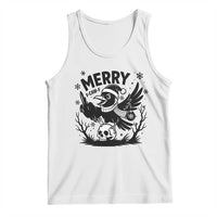 Merry F Caw F Christmas Raven Tank Top Funny Holiday Gift - Wonder Print Shop