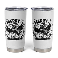 Merry F Caw F Christmas Raven Tumbler Cup Funny Holiday Gift - Wonder Print Shop