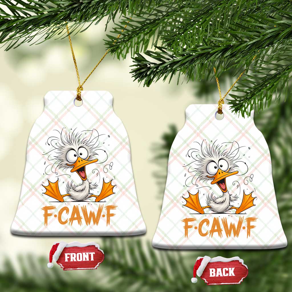 F Quack F Duck Lover Ceramic Ornament Funny Farm Gift - Wonder Print Shop