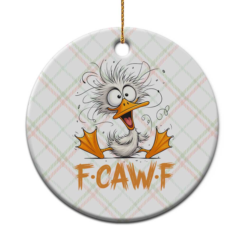 F Quack F Duck Lover Ceramic Ornament Funny Farm Gift - Wonder Print Shop