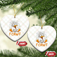 F Quack F Duck Lover Ceramic Ornament Funny Farm Gift - Wonder Print Shop