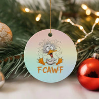 F Quack F Duck Lover Ceramic Ornament Funny Farm Gift - Wonder Print Shop