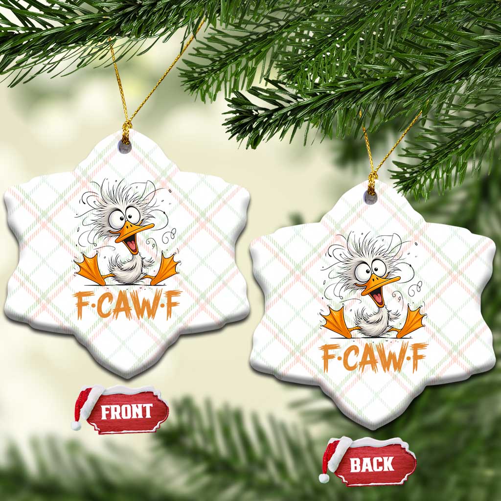 F Quack F Duck Lover Ceramic Ornament Funny Farm Gift - Wonder Print Shop