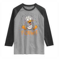 F Quack F Duck Lover Raglan Shirt Funny Farm Gift - Wonder Print Shop