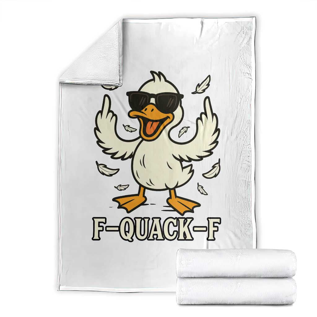 Funny F Quack F Silly Duck Sarcastic Joke Gift Throw Blanket - Wonder Print Shop