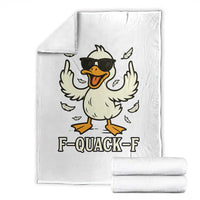 Funny F Quack F Silly Duck Sarcastic Joke Gift Throw Blanket - Wonder Print Shop