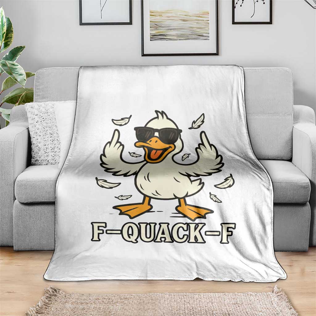Funny F Quack F Silly Duck Sarcastic Joke Gift Throw Blanket - Wonder Print Shop