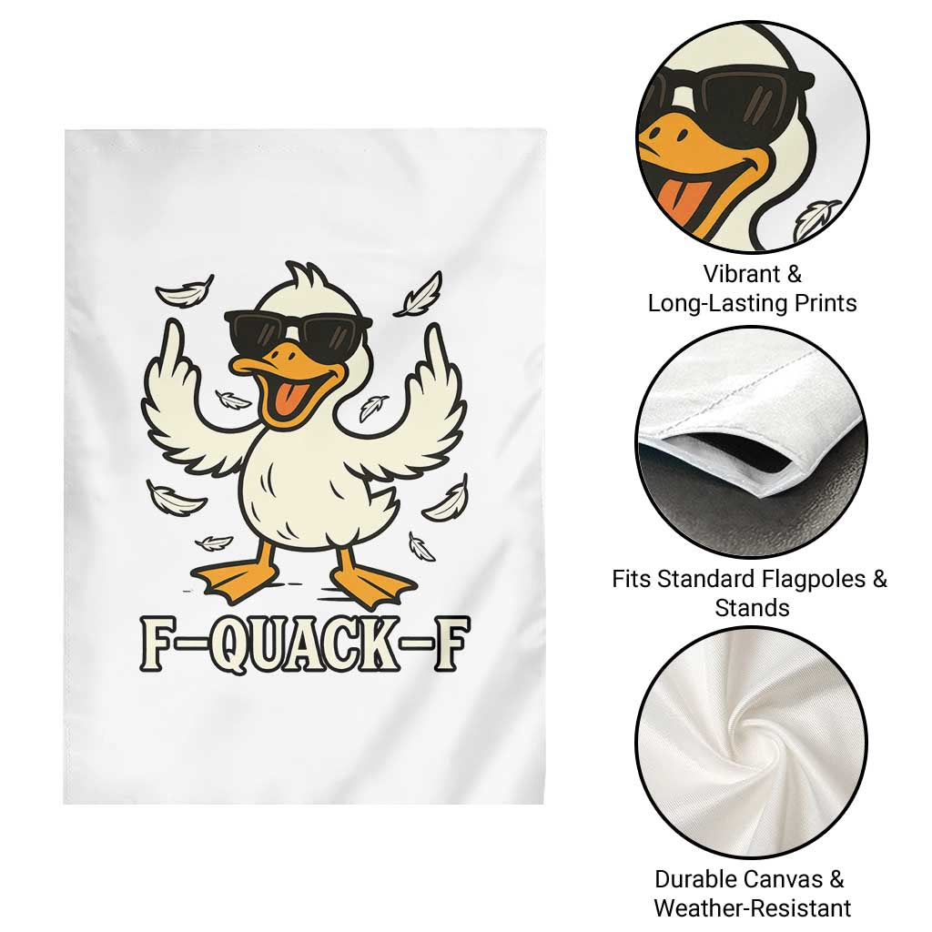 Funny F Quack F Silly Duck Sarcastic Joke Gift Garden Flag - Wonder Print Shop