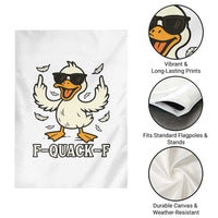 Funny F Quack F Silly Duck Sarcastic Joke Gift Garden Flag - Wonder Print Shop