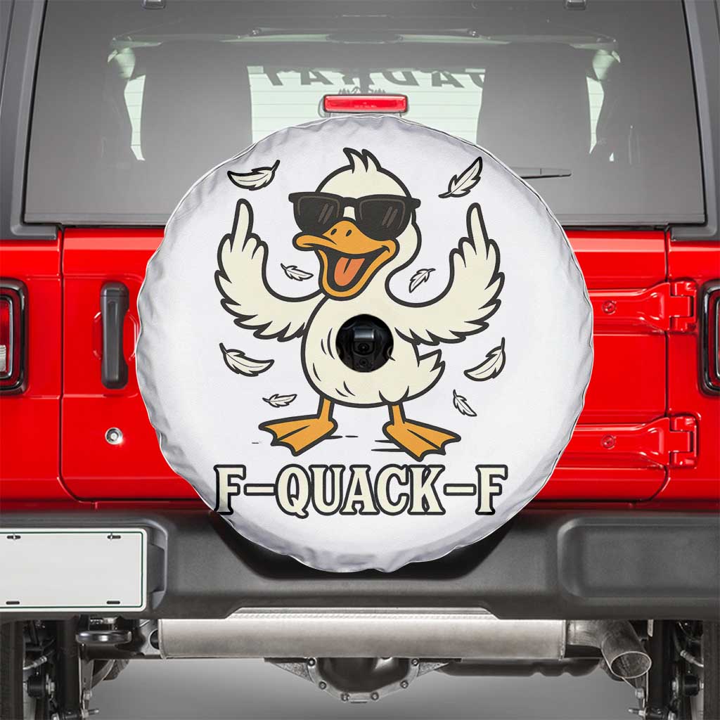 Funny F Quack F Silly Duck Sarcastic Joke Gift Spare Tire Cover - Wonder Print Shop