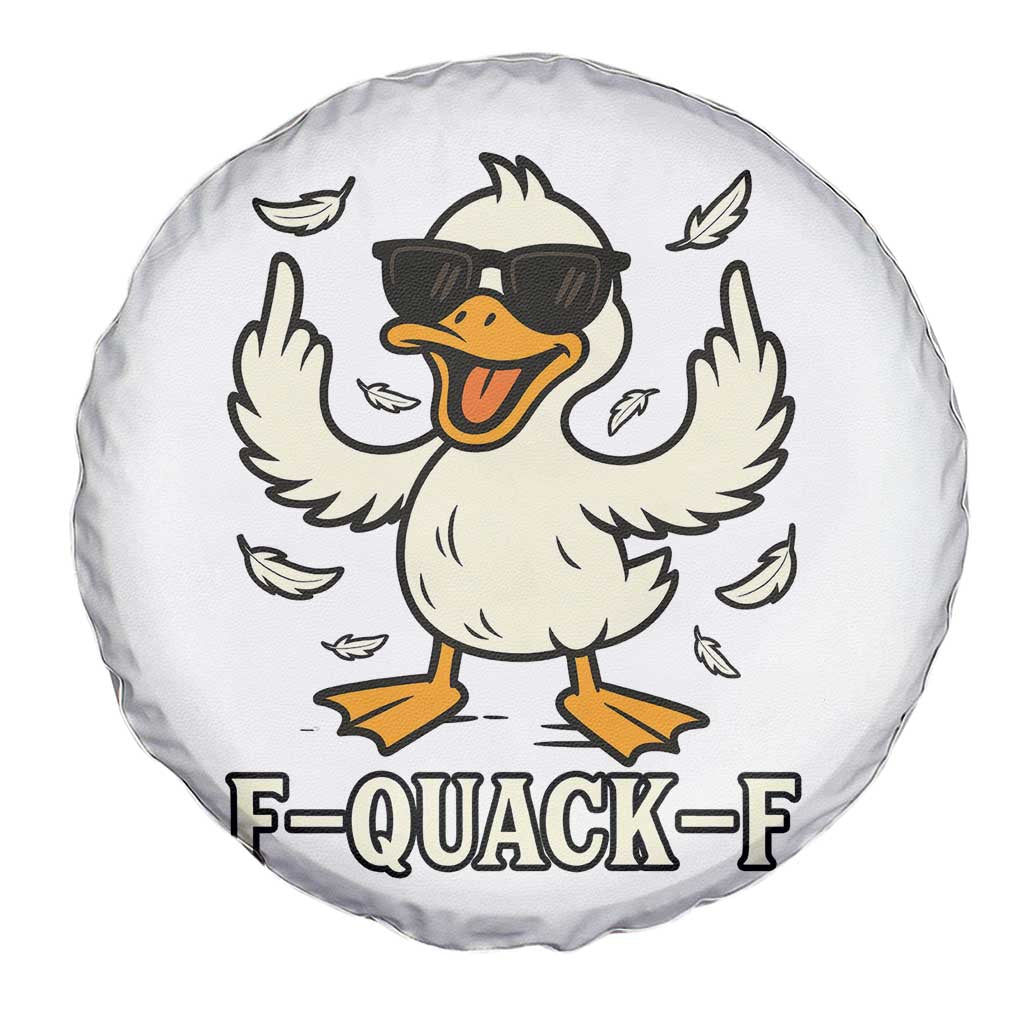 Funny F Quack F Silly Duck Sarcastic Joke Gift Spare Tire Cover - Wonder Print Shop