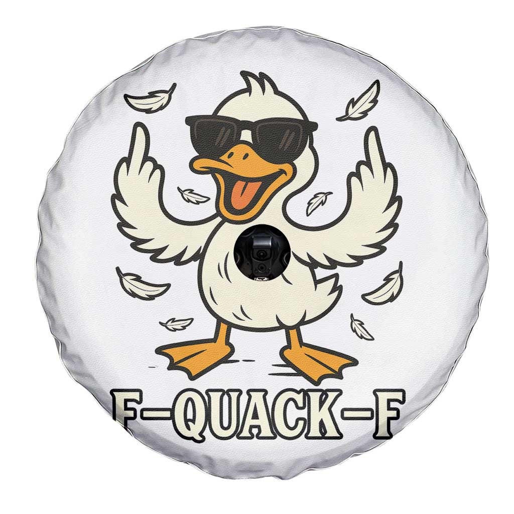 Funny F Quack F Silly Duck Sarcastic Joke Gift Spare Tire Cover - Wonder Print Shop