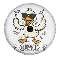 Funny F Quack F Silly Duck Sarcastic Joke Gift Spare Tire Cover - Wonder Print Shop