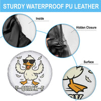 Funny F Quack F Silly Duck Sarcastic Joke Gift Spare Tire Cover - Wonder Print Shop