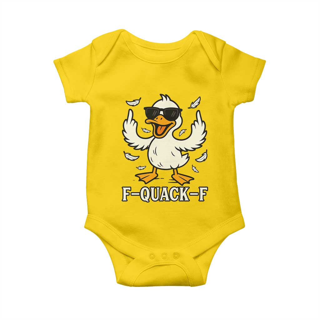 Funny F Quack F Silly Duck Sarcastic Joke Gift Baby Onesie - Wonder Print Shop