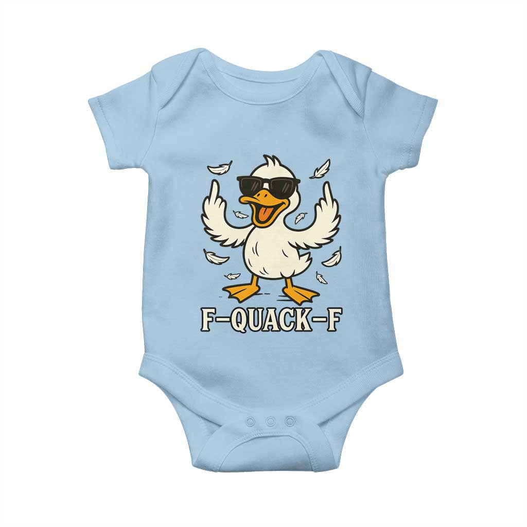 Funny F Quack F Silly Duck Sarcastic Joke Gift Baby Onesie - Wonder Print Shop