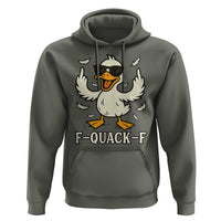 Funny F Quack F Silly Duck Sarcastic Joke Gift Hoodie - Wonder Print Shop