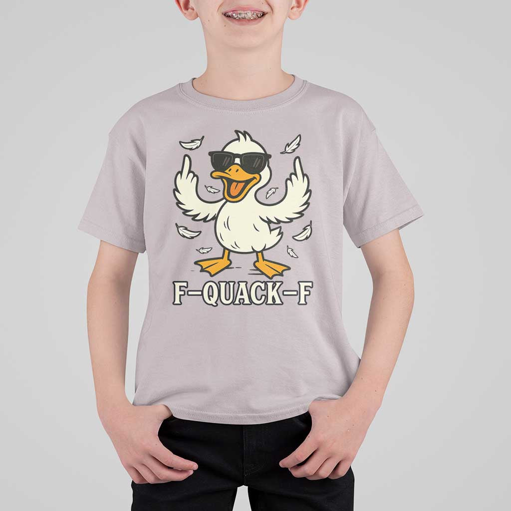 Funny F Quack F Silly Duck Sarcastic Joke Gift T Shirt For Kid - Wonder Print Shop
