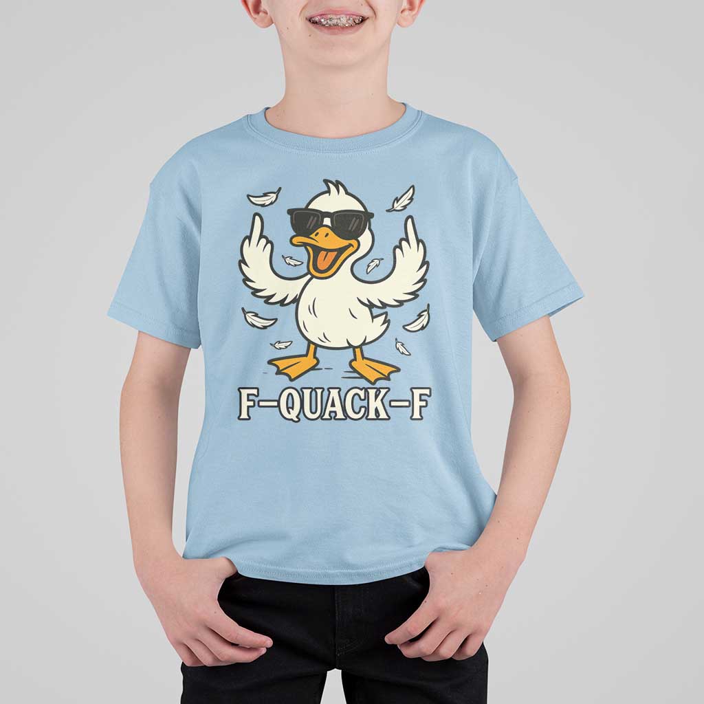 Funny F Quack F Silly Duck Sarcastic Joke Gift T Shirt For Kid - Wonder Print Shop