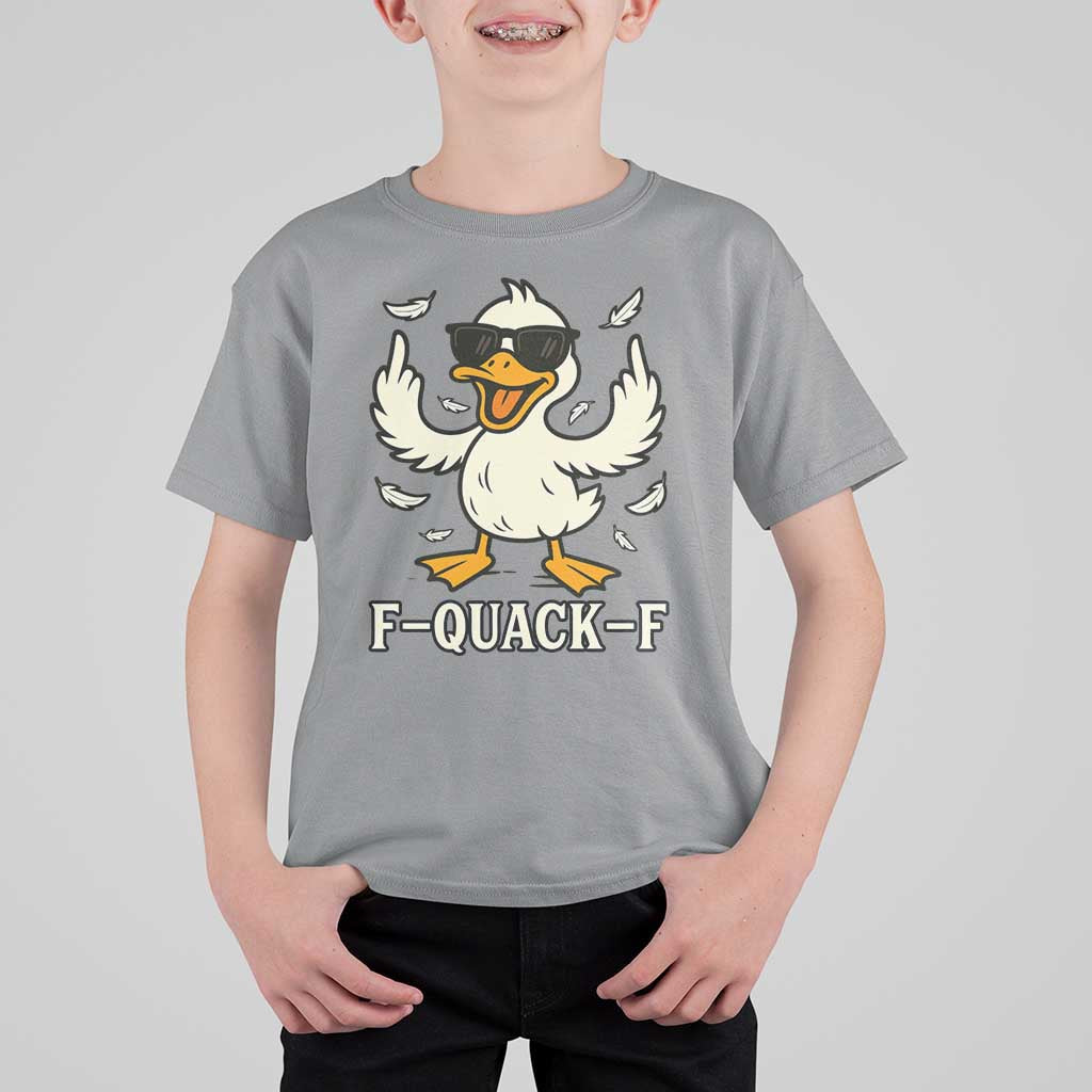 Funny F Quack F Silly Duck Sarcastic Joke Gift T Shirt For Kid - Wonder Print Shop