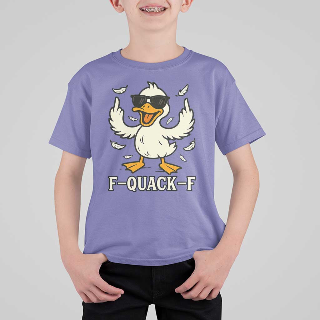 Funny F Quack F Silly Duck Sarcastic Joke Gift T Shirt For Kid - Wonder Print Shop
