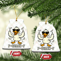 Funny F Quack F Silly Duck Sarcastic Joke Gift Ceramic Ornament - Wonder Print Shop