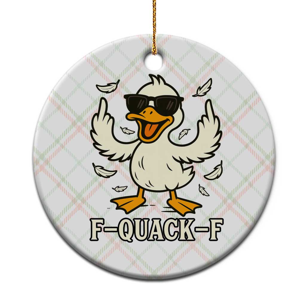 Funny F Quack F Silly Duck Sarcastic Joke Gift Ceramic Ornament - Wonder Print Shop
