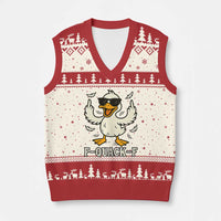 Funny F Quack F Silly Duck Sarcastic Joke Gift V-Neck Knit Sweater Vest - Wonder Print Shop
