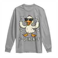 Funny F Quack F Silly Duck Sarcastic Joke Gift Long Sleeve Shirt - Wonder Print Shop