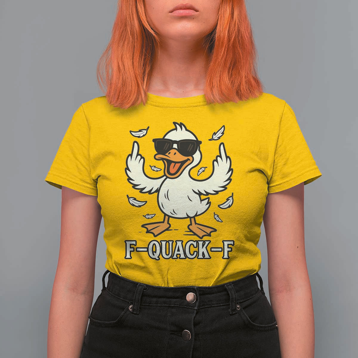 Funny F Quack F Silly Duck Sarcastic Joke Gift T Shirt For Women - Wonder Print Shop