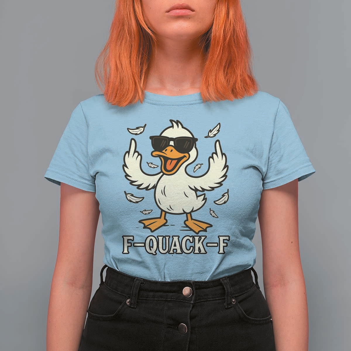 Funny F Quack F Silly Duck Sarcastic Joke Gift T Shirt For Women - Wonder Print Shop
