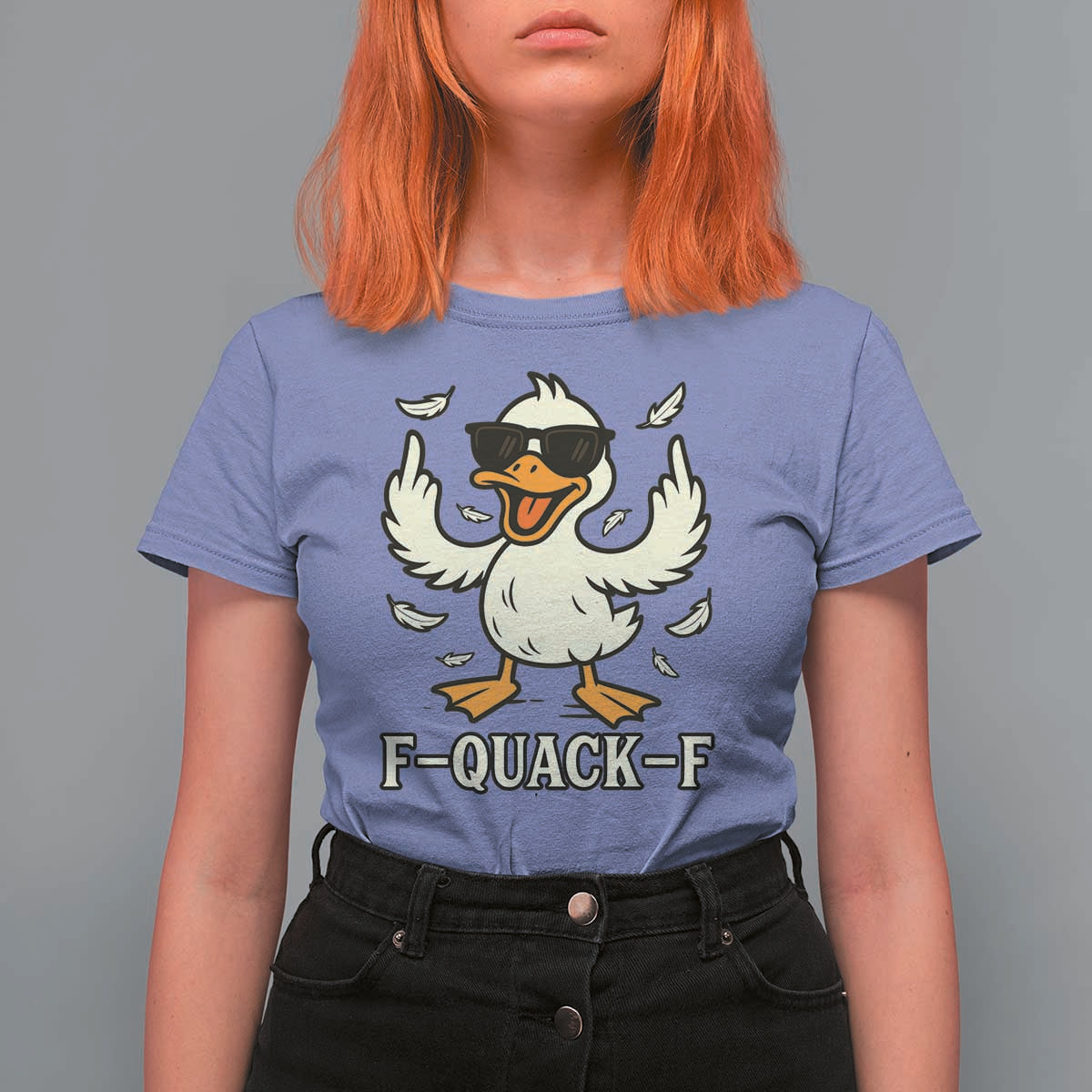 Funny F Quack F Silly Duck Sarcastic Joke Gift T Shirt For Women - Wonder Print Shop