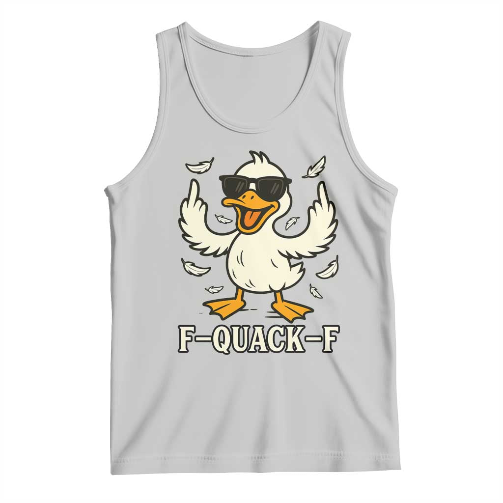 Funny F Quack F Silly Duck Sarcastic Joke Gift Tank Top - Wonder Print Shop