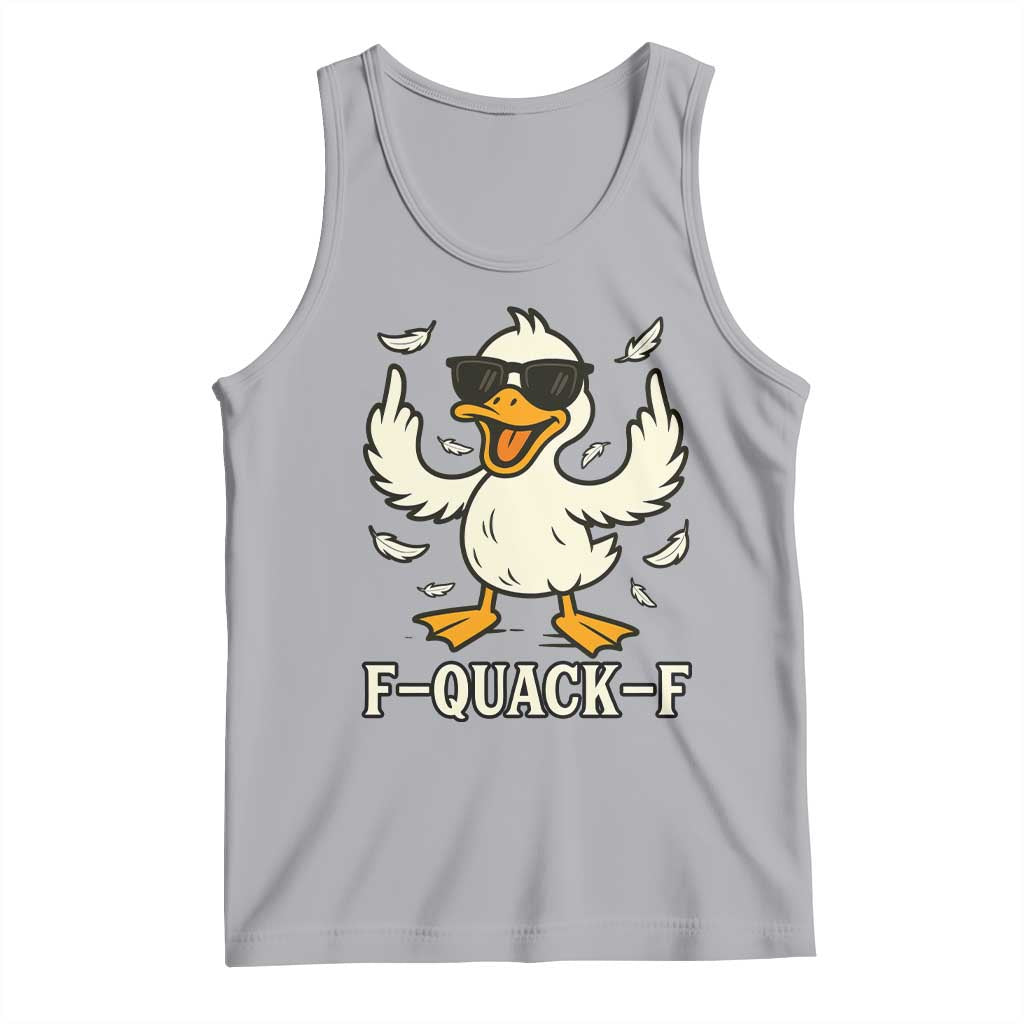 Funny F Quack F Silly Duck Sarcastic Joke Gift Tank Top - Wonder Print Shop