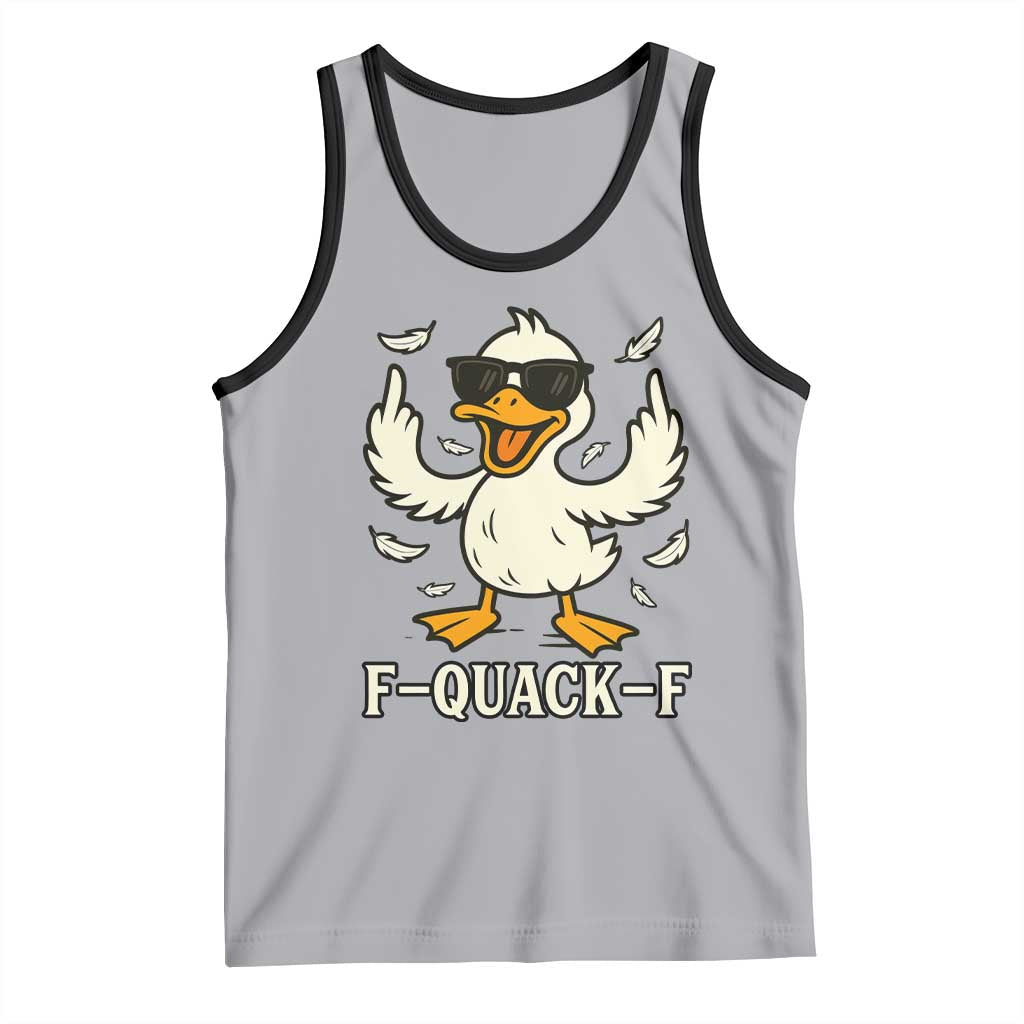 Funny F Quack F Silly Duck Sarcastic Joke Gift Tank Top - Wonder Print Shop