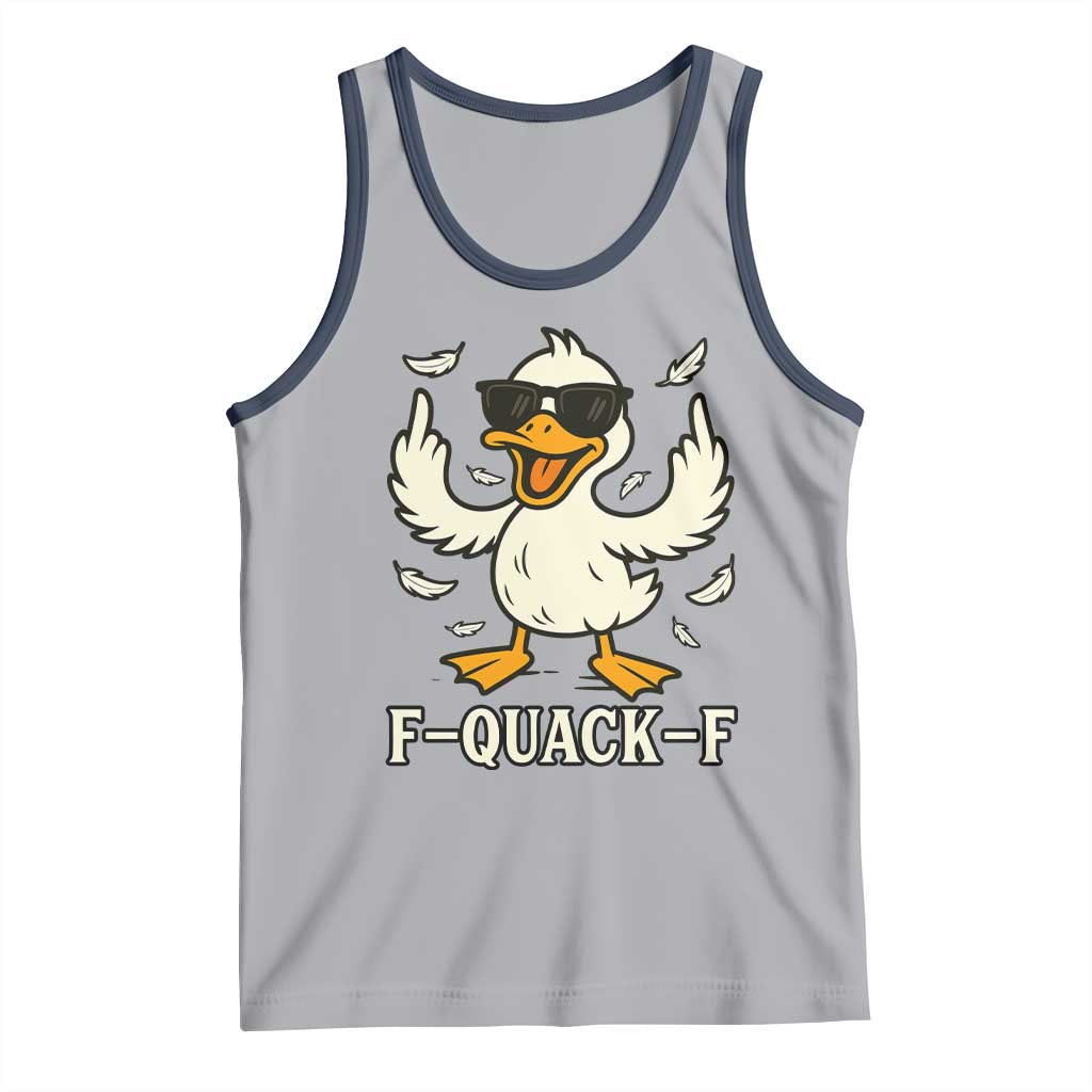 Funny F Quack F Silly Duck Sarcastic Joke Gift Tank Top - Wonder Print Shop