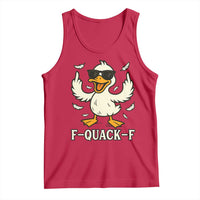 Funny F Quack F Silly Duck Sarcastic Joke Gift Tank Top - Wonder Print Shop