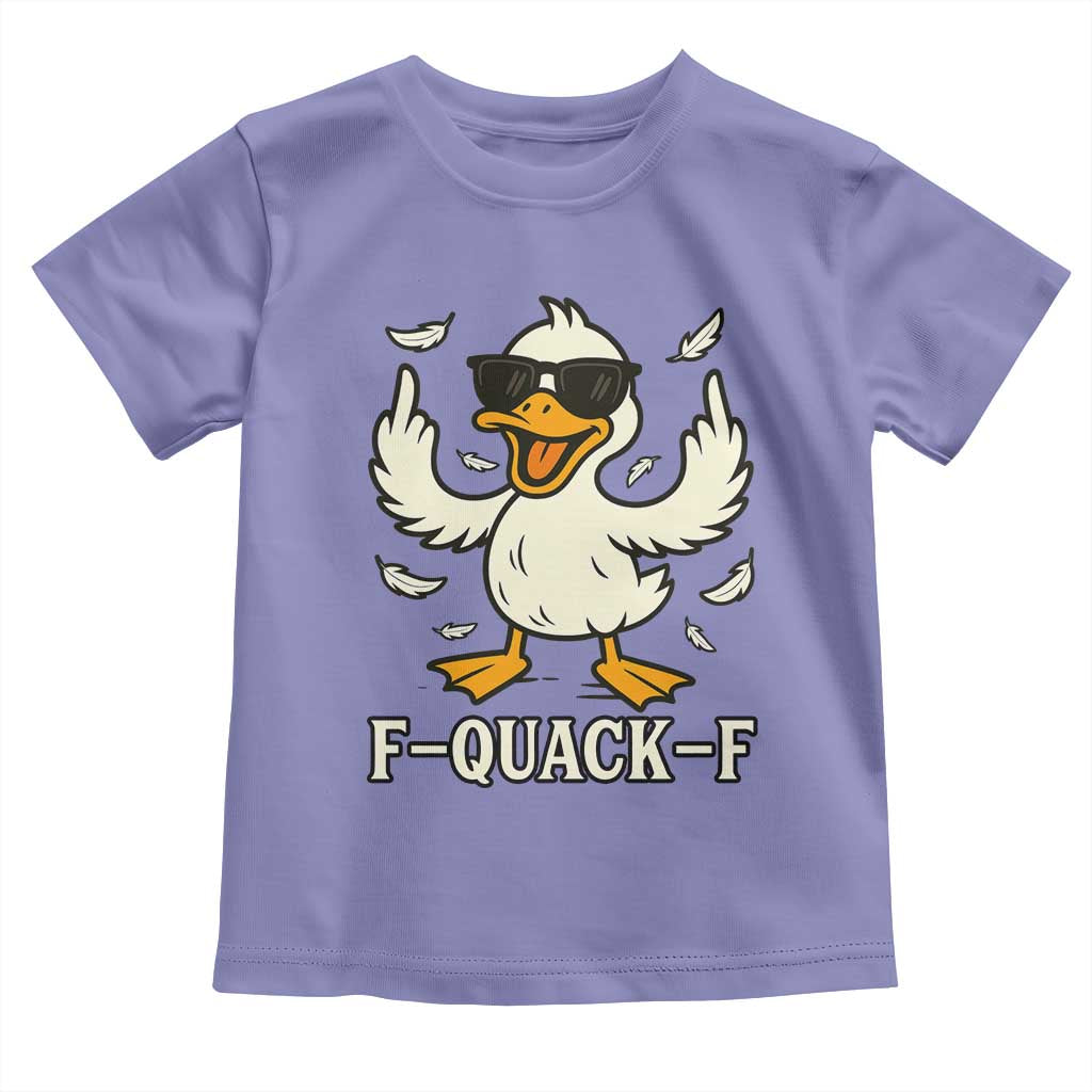 Funny F Quack F Silly Duck Sarcastic Joke Gift Toddler T Shirt - Wonder Print Shop