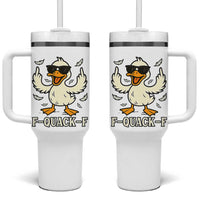 Funny F Quack F Silly Duck Sarcastic Joke Gift Tumbler With Handle - Wonder Print Shop