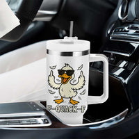 Funny F Quack F Silly Duck Sarcastic Joke Gift Tumbler With Handle - Wonder Print Shop