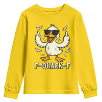 Funny F Quack F Silly Duck Sarcastic Joke Gift Youth Sweatshirt - Wonder Print Shop
