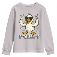 Funny F Quack F Silly Duck Sarcastic Joke Gift Youth Sweatshirt - Wonder Print Shop