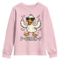 Funny F Quack F Silly Duck Sarcastic Joke Gift Youth Sweatshirt - Wonder Print Shop