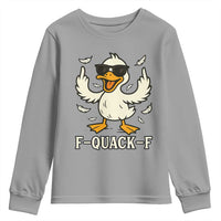 Funny F Quack F Silly Duck Sarcastic Joke Gift Youth Sweatshirt - Wonder Print Shop