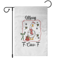 Merry F Caw F Duck Sarcastic Joke Gift Garden Flag Funny Christmas Gift - Wonder Print Shop