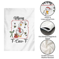 Merry F Caw F Duck Sarcastic Joke Gift Garden Flag Funny Christmas Gift - Wonder Print Shop