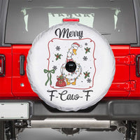 Merry F Caw F Duck Sarcastic Joke Gift Spare Tire Cover Funny Christmas Gift - Wonder Print Shop
