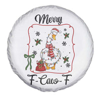 Merry F Caw F Duck Sarcastic Joke Gift Spare Tire Cover Funny Christmas Gift - Wonder Print Shop